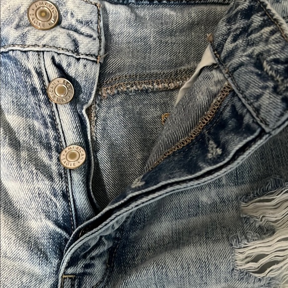 American Eagle Outfitters Blue Boyfriend Jeans Distressed Casual - Picture 3 of 6